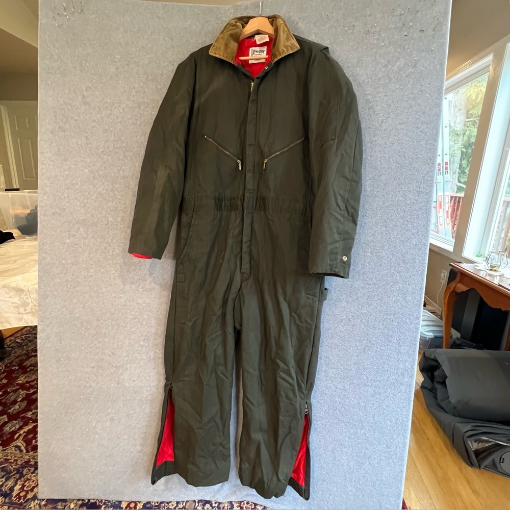 VTG Walls Blizzard Pruf Insulated Coveralls Large Regular One Piece Zip Jumpsuit